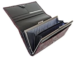 Amazon | [印傳屋] 印伝 長財布 2306束入O紫地鹿革×黒漆